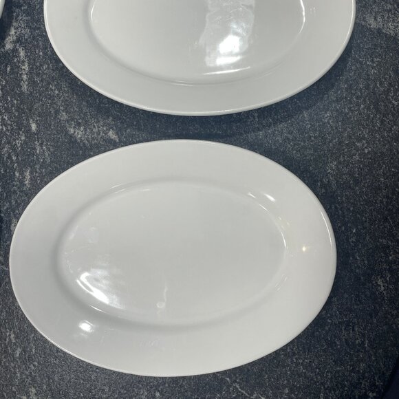 SOLD - Williams Sonoma Oval 11 1/2 inch Steak Plate Chop Plate, 2 Plates, - Picture 1 of 10